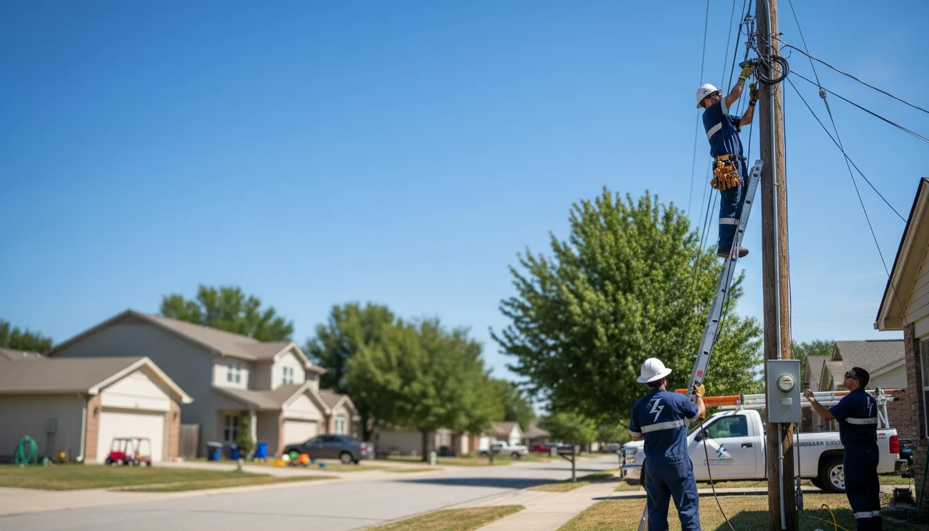 Residential electrician providing installation services in Columbus, AR